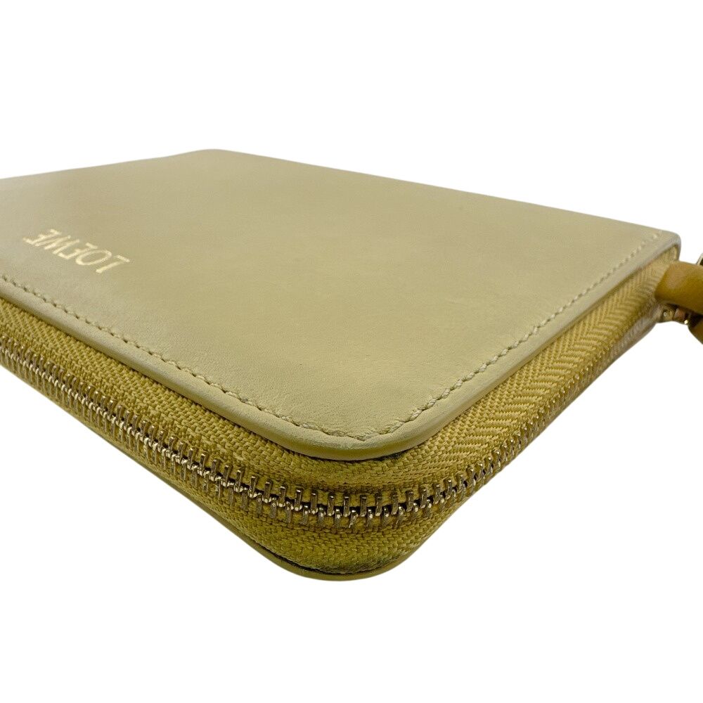 Loewe Compact Zip Wallet Knot Leather Bifold Yellow — view 5