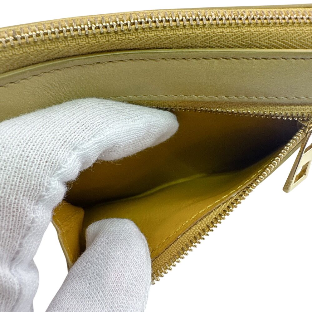 Loewe Compact Zip Wallet Knot Leather Bifold Yellow — view 7