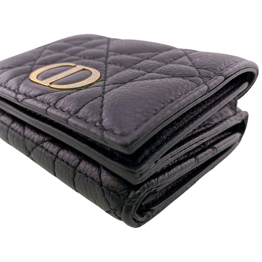 Dior Compact Wallet Lotus Lambskin Trifold Handbag — view 4