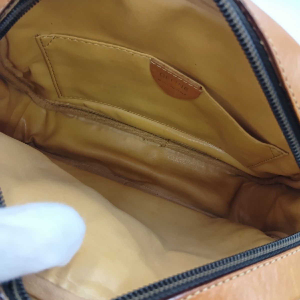Celine Macadam Shoulder Bag 10 Brown — view 7