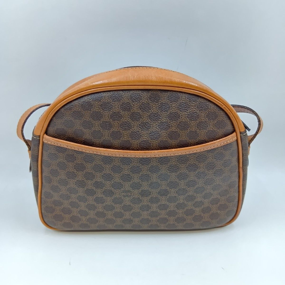 Celine Macadam Shoulder Bag 10 Brown — view 2