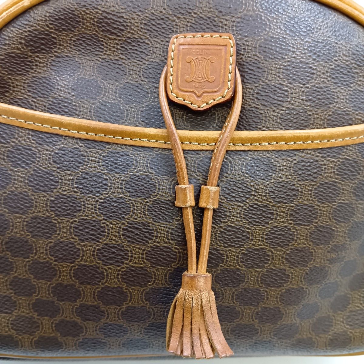 Celine Macadam Shoulder Bag 10 Brown — view 6