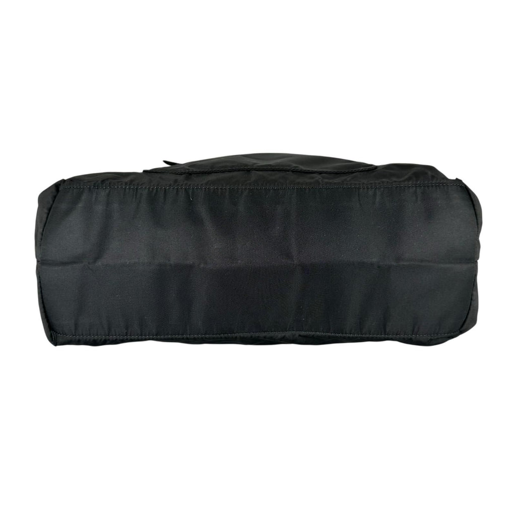 Prada Triangle Logo Tote Bag Nylon Black — view 4