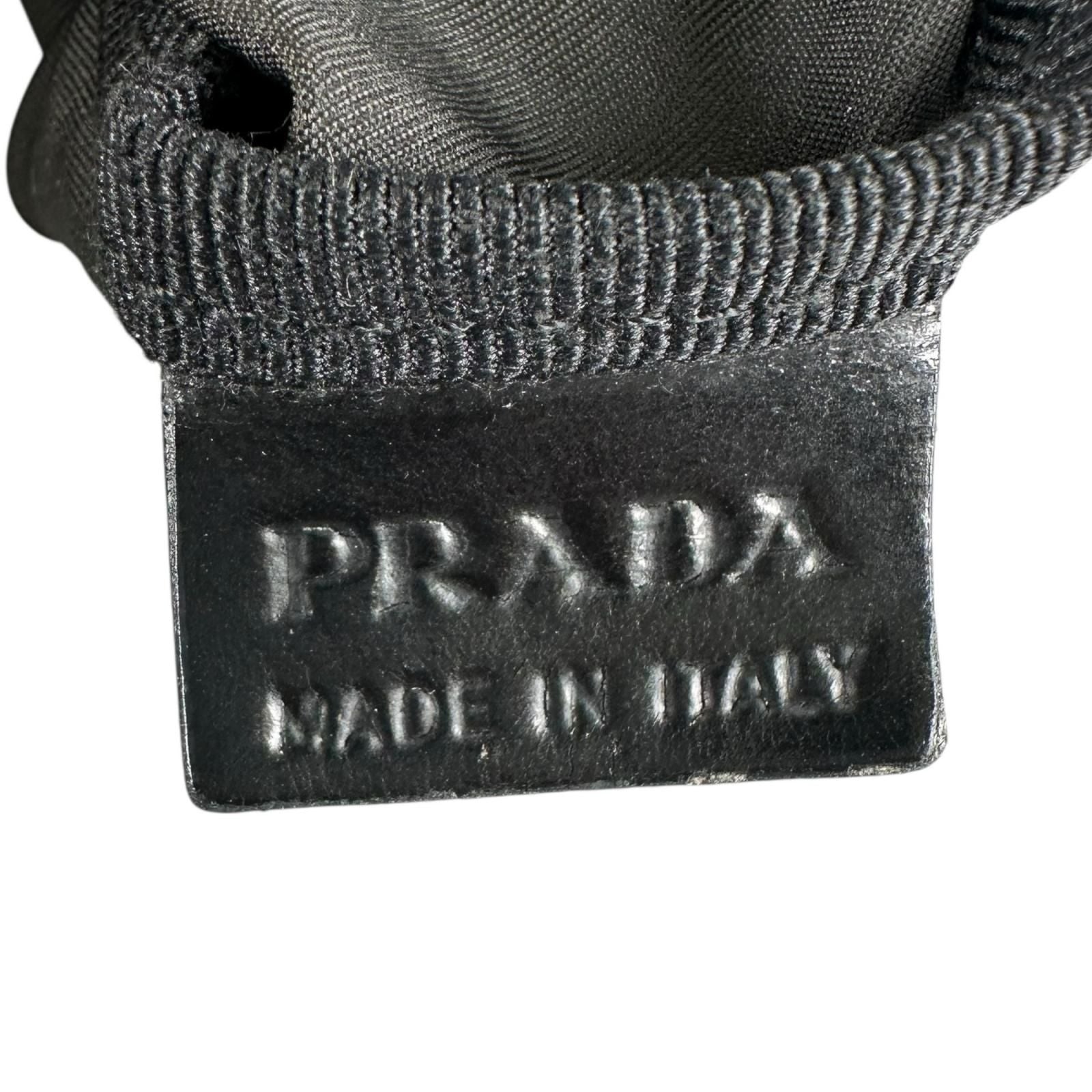 Prada Triangle Logo Tote Bag Nylon Black — view 8