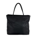 Prada Triangle Logo Tote Bag Nylon Black