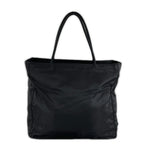 Prada Triangle Logo Tote Bag Nylon Black