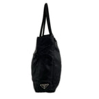 Prada Triangle Logo Tote Bag Nylon Black — view 2