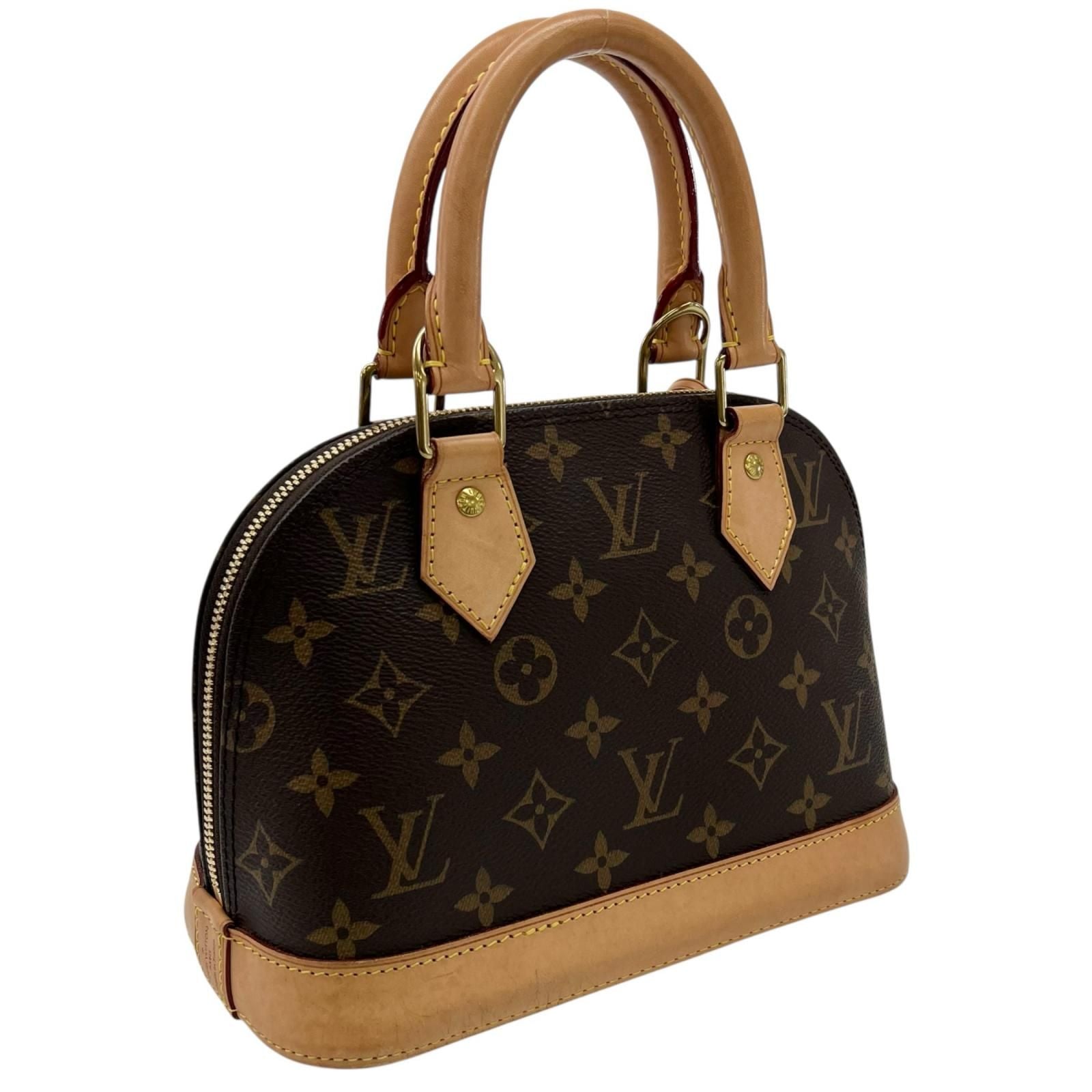 Louis Vuitton Alma BB Handbag Monogram Canvas Brown 2-Way — view 3