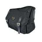 Prada Triangle Logo Messenger Bag Nylon Black — view 2