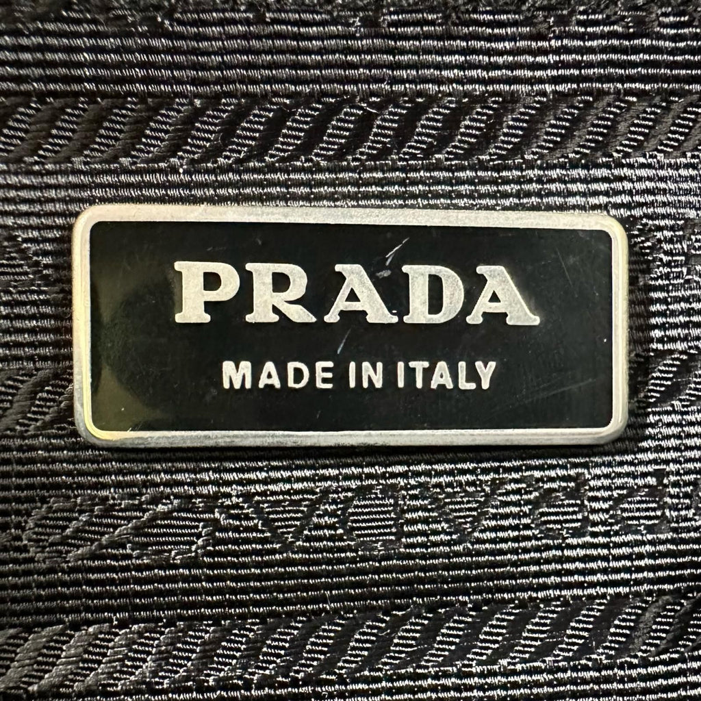 Prada Triangle Logo Messenger Bag Nylon Black — view 8