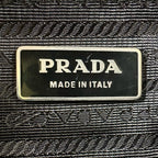 Prada Triangle Logo Messenger Bag Nylon Black — view 8