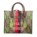 Gucci Gujumbo GG Pineapple Handbag Leather Brown 2-Way