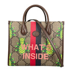 Gucci Gujumbo GG Pineapple Handbag Leather Brown 2-Way