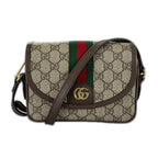 Gucci GG Supreme Sherry Line Shoulder Bag Brown
