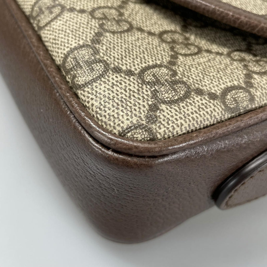 Gucci GG Supreme Sherry Line Shoulder Bag Brown — view 6