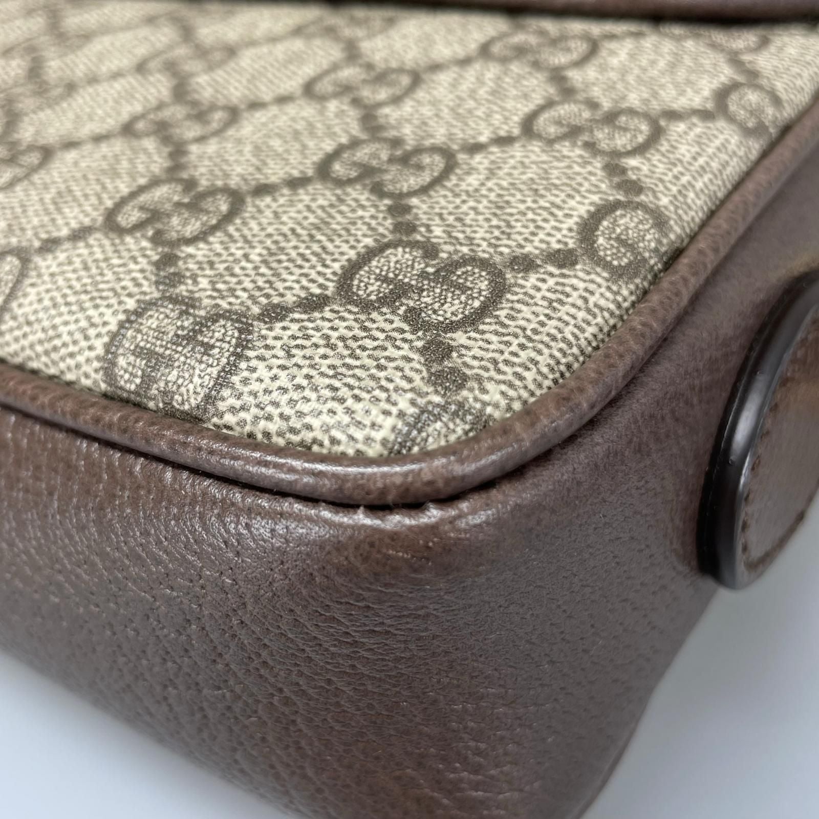 Gucci GG Supreme Sherry Line Shoulder Bag Brown — view 8