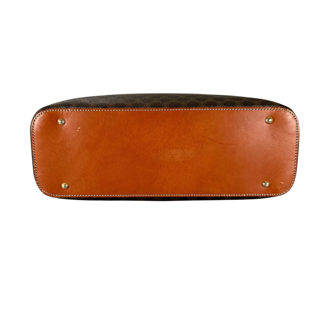 Celine Macadam Handbag Leather Brown Mini — view 4