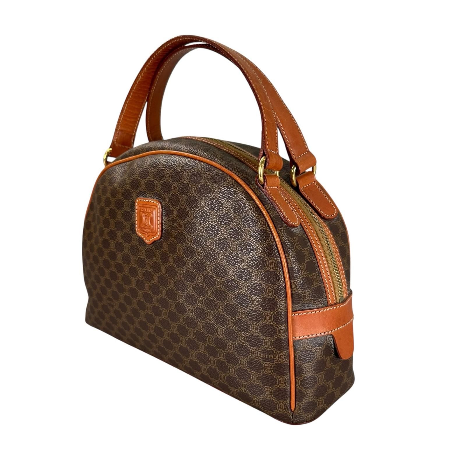 Celine Macadam Handbag Leather Brown Mini — view 2