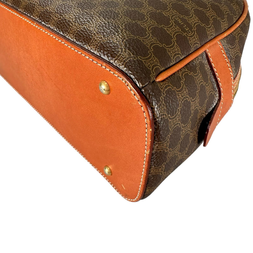 Celine Macadam Handbag Leather Brown Mini — view 6