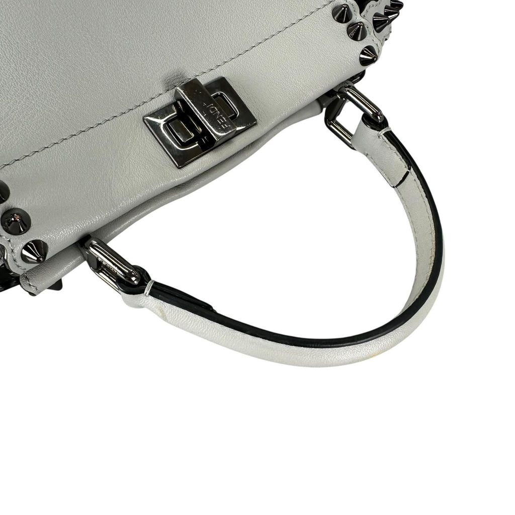 Fendi Peekaboo Handbag Leather Blue — view 5