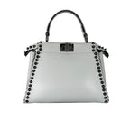 Fendi Peekaboo Handbag Leather Blue
