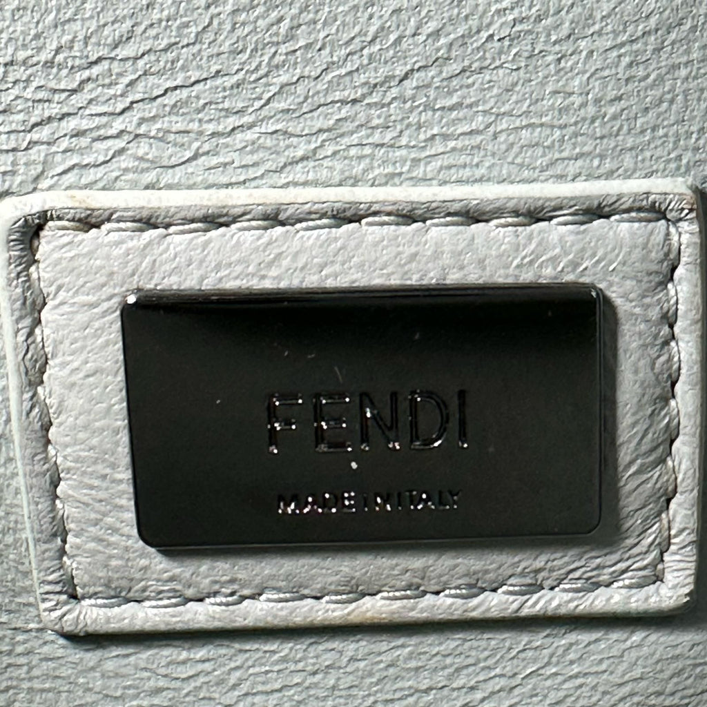 Fendi Peekaboo Handbag Leather Blue — view 8