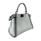 Fendi Peekaboo Handbag Leather Blue — view 3