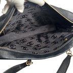 Chanel Choco Bar Tote Bag Leather Black — view 7