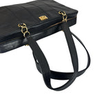 Chanel Choco Bar Tote Bag Leather Black — view 5
