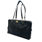 Chanel Choco Bar Tote Bag Leather Black — view 2