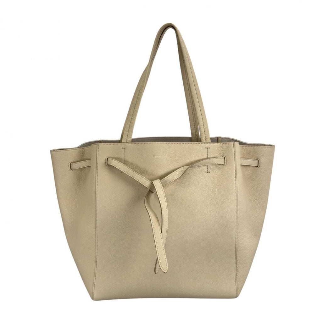 Celine Cabas Phantom Tote Bag Leather Beige