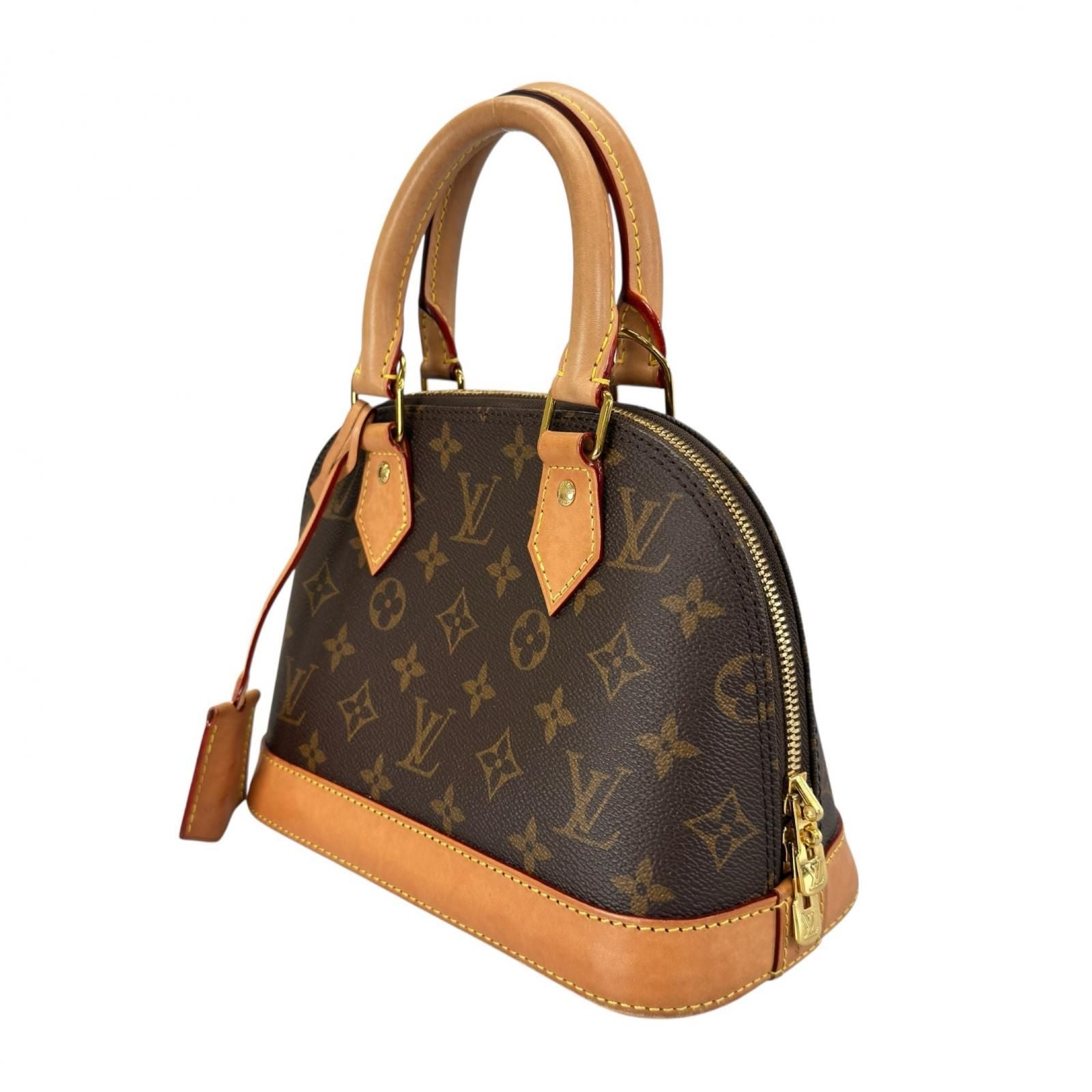 Louis Vuitton Alma BB Handbag Monogram Canvas Brown 2-Way — view 2