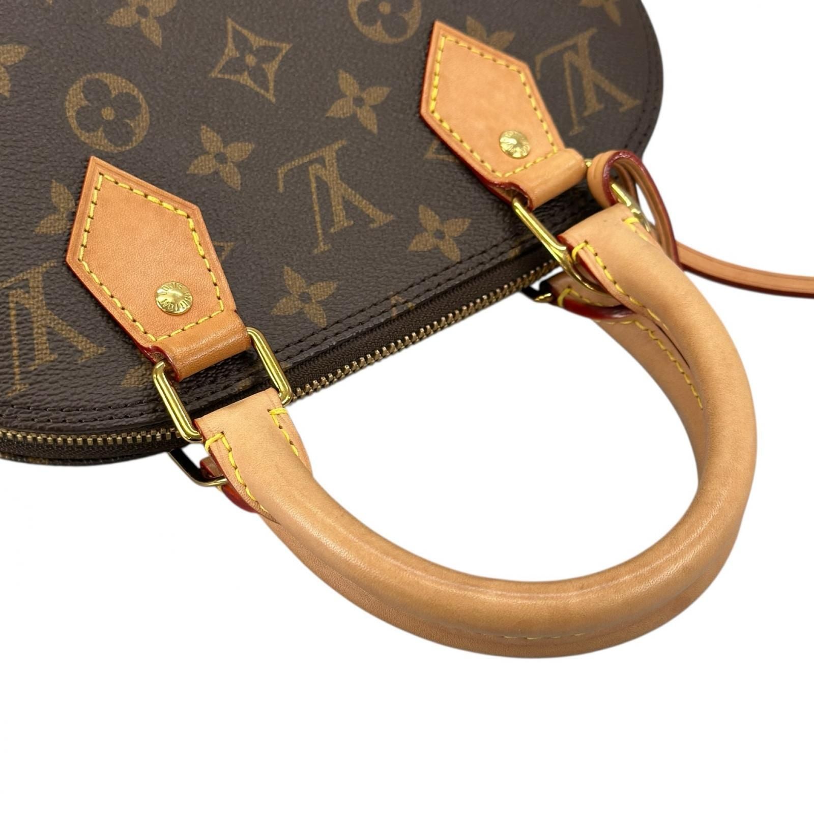 Louis Vuitton Alma BB Handbag Monogram Canvas Brown 2-Way — view 5