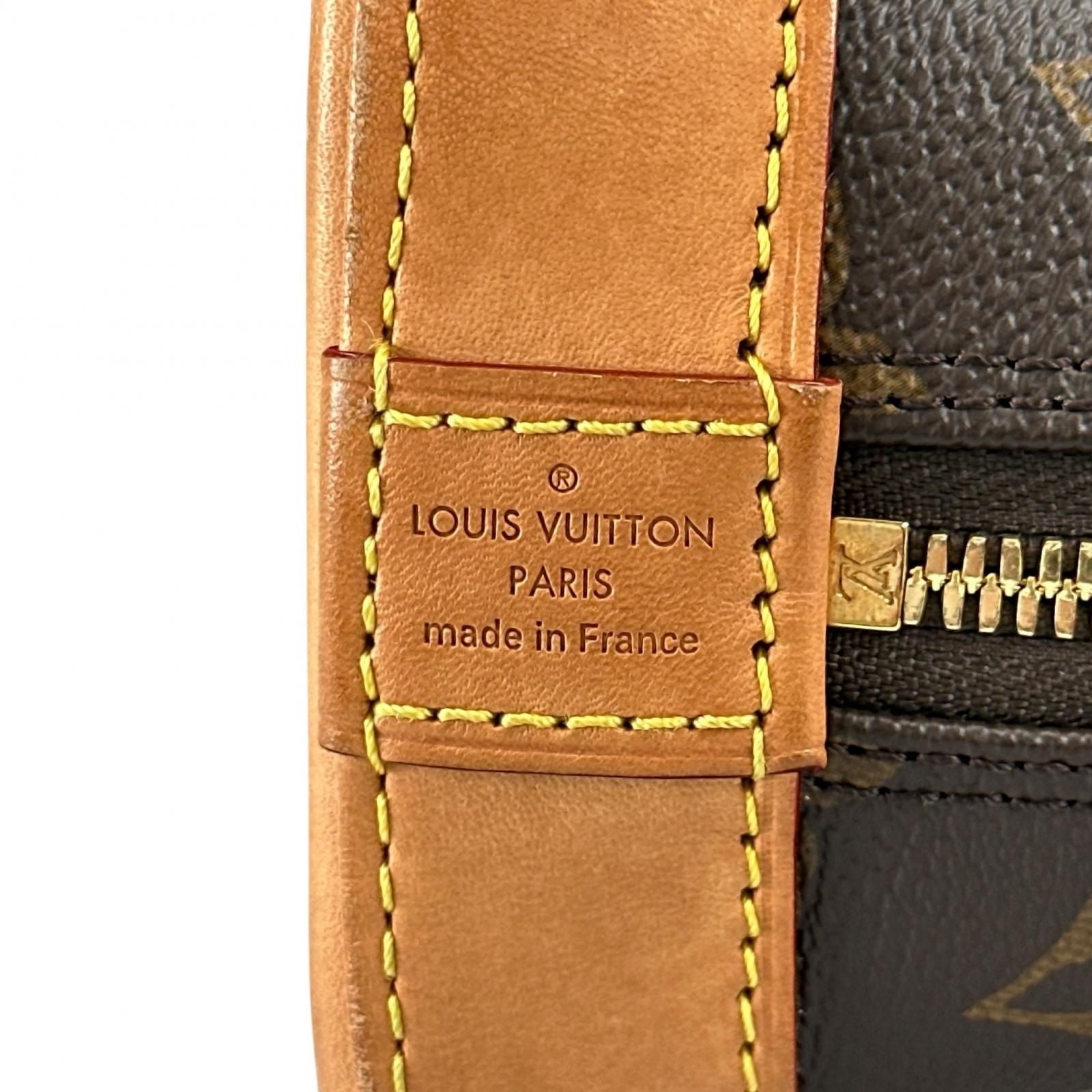 Louis Vuitton Alma BB Handbag Monogram Canvas Brown 2-Way — view 8