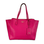 Gucci Swing Tote Bag Leather Pink