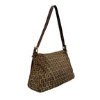 Fendi Mamma Baguette Zucchino Shoulder Bag Canvas Brown I'm Just — view 3