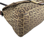 Fendi Mamma Baguette Zucchino Shoulder Bag Canvas Brown I'm Just — view 7