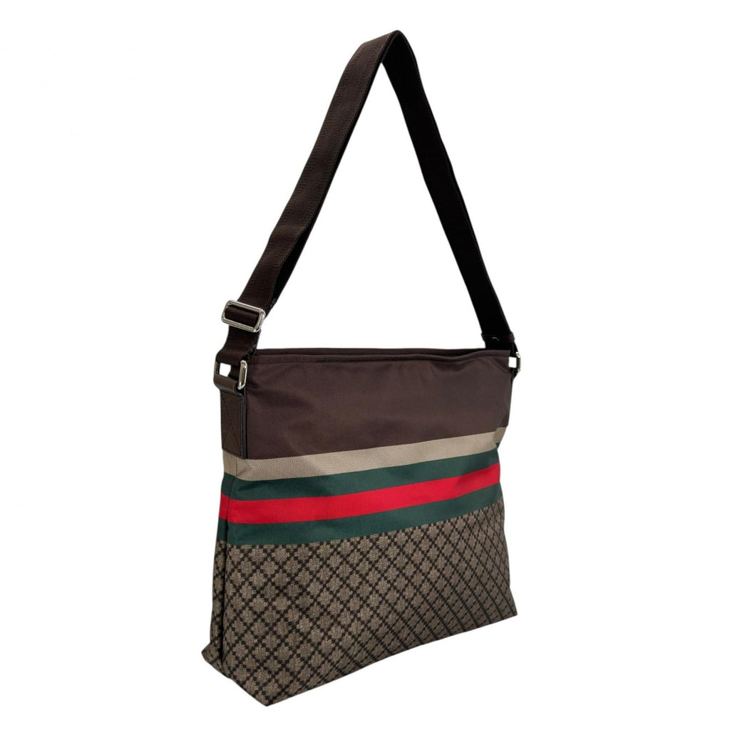 Gucci Diamante Sherry Line Shoulder Bag Nylon Brown — view 3