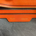 Celine Trapeze Handbag Leather Orange 2-Way — view 8