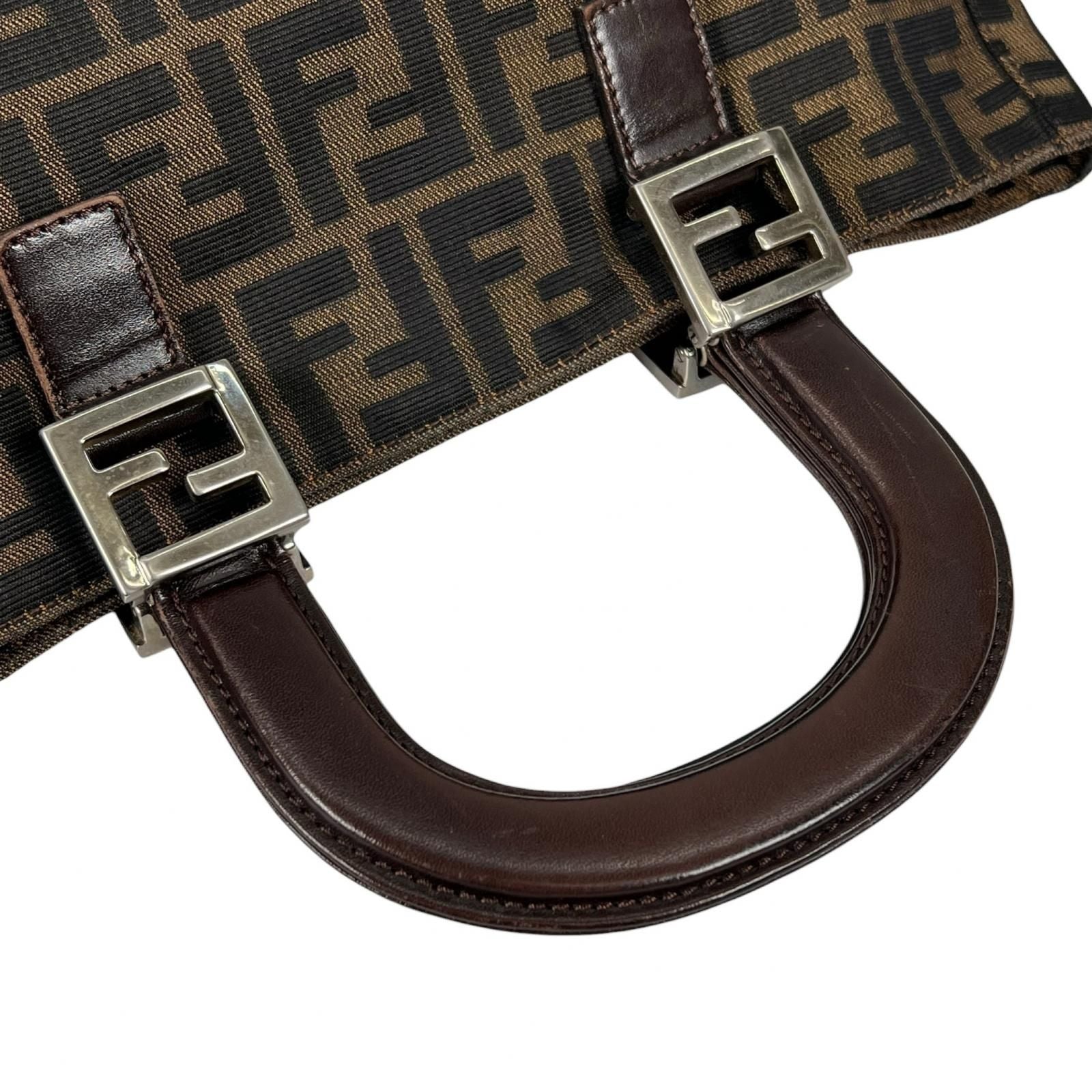Fendi Handbag Canvas Brown — view 5