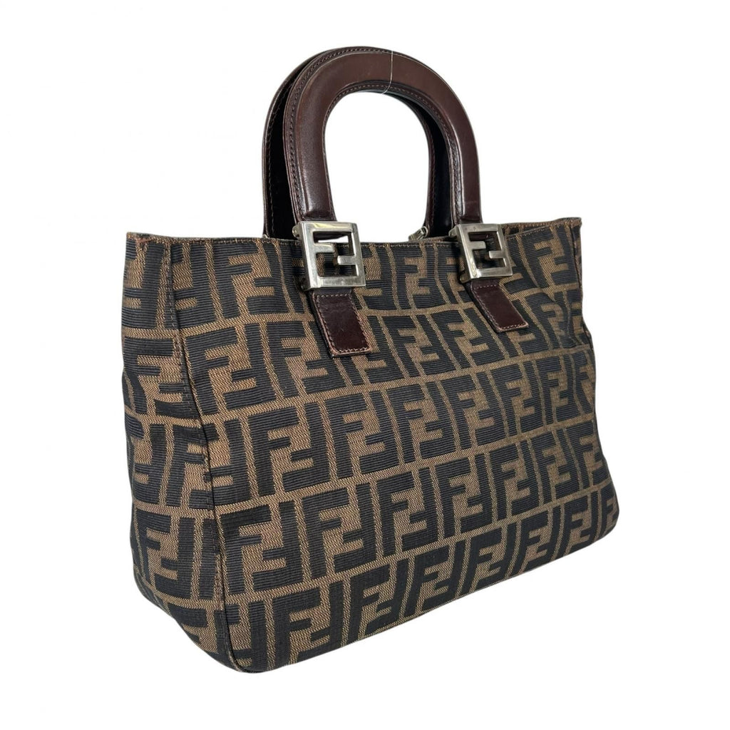 Fendi Handbag Canvas Brown — view 3