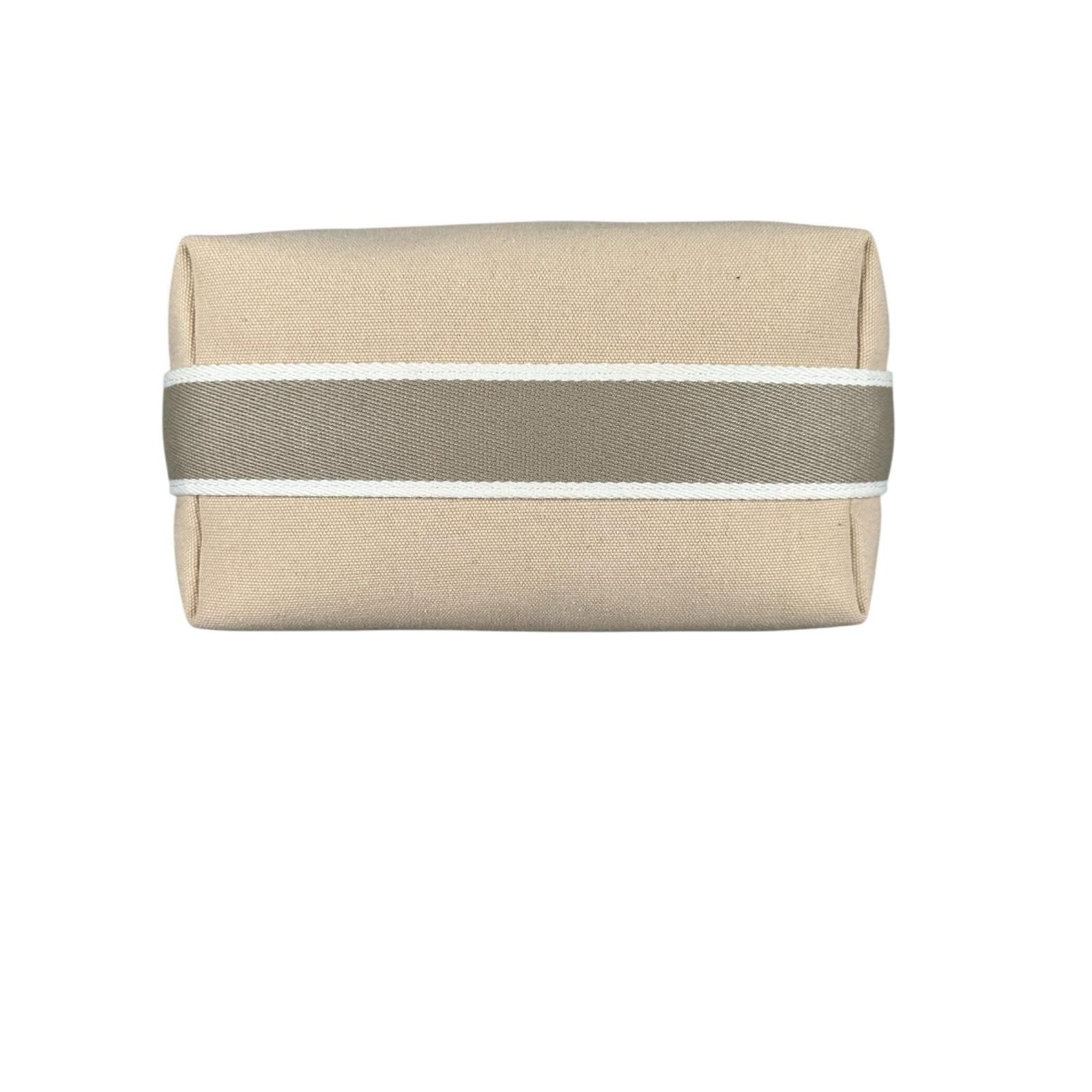 Hermes Brid-a-brac PM Pouch Canvas Beige Handbag — view 4