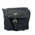 Prada Triangle Logo Shoulder Bag Nylon Black