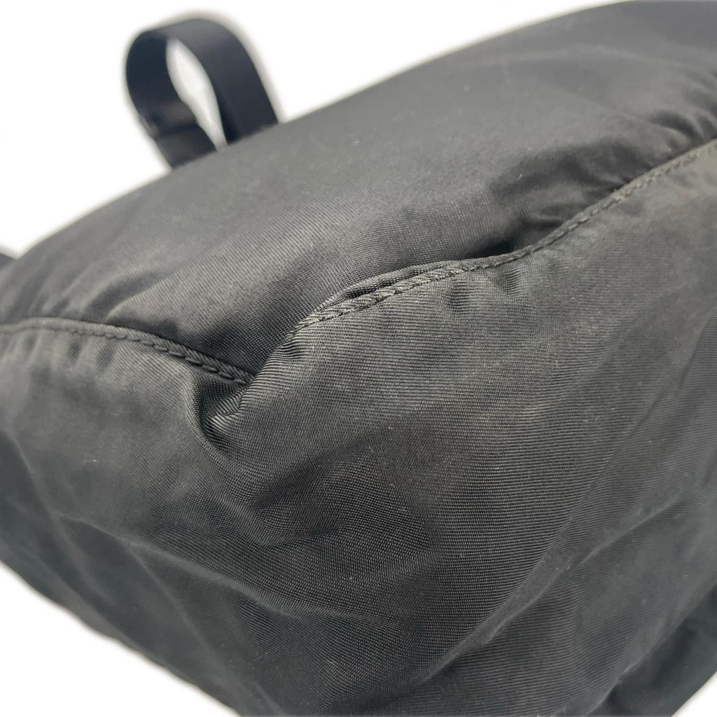 Prada Triangle Logo Shoulder Bag Nylon Black — view 7