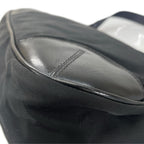 Prada Hobo Triangle Logo Shoulder Bag Nylon Black — view 8