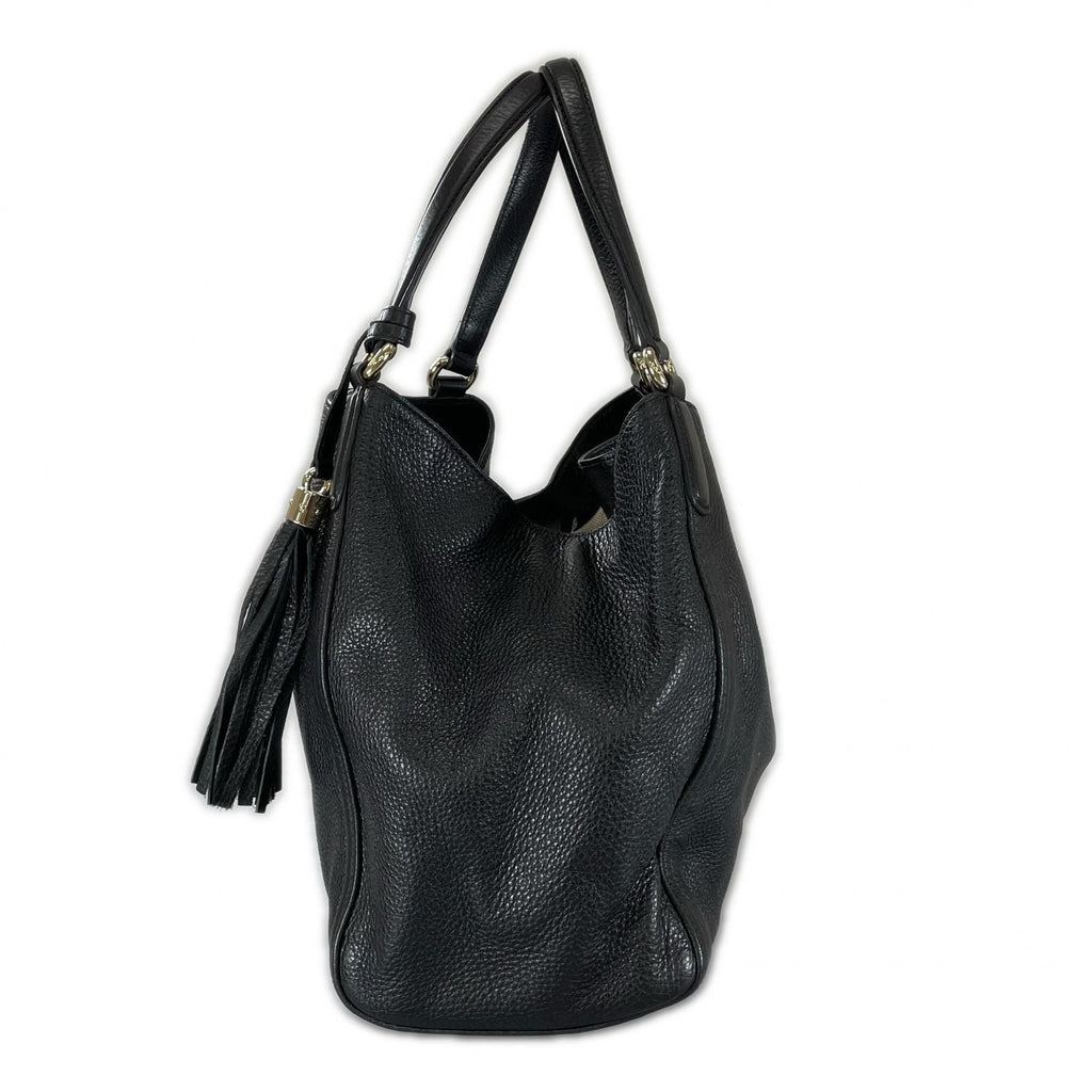 Gucci Soho Tassel Tote Bag Leather Black — view 2