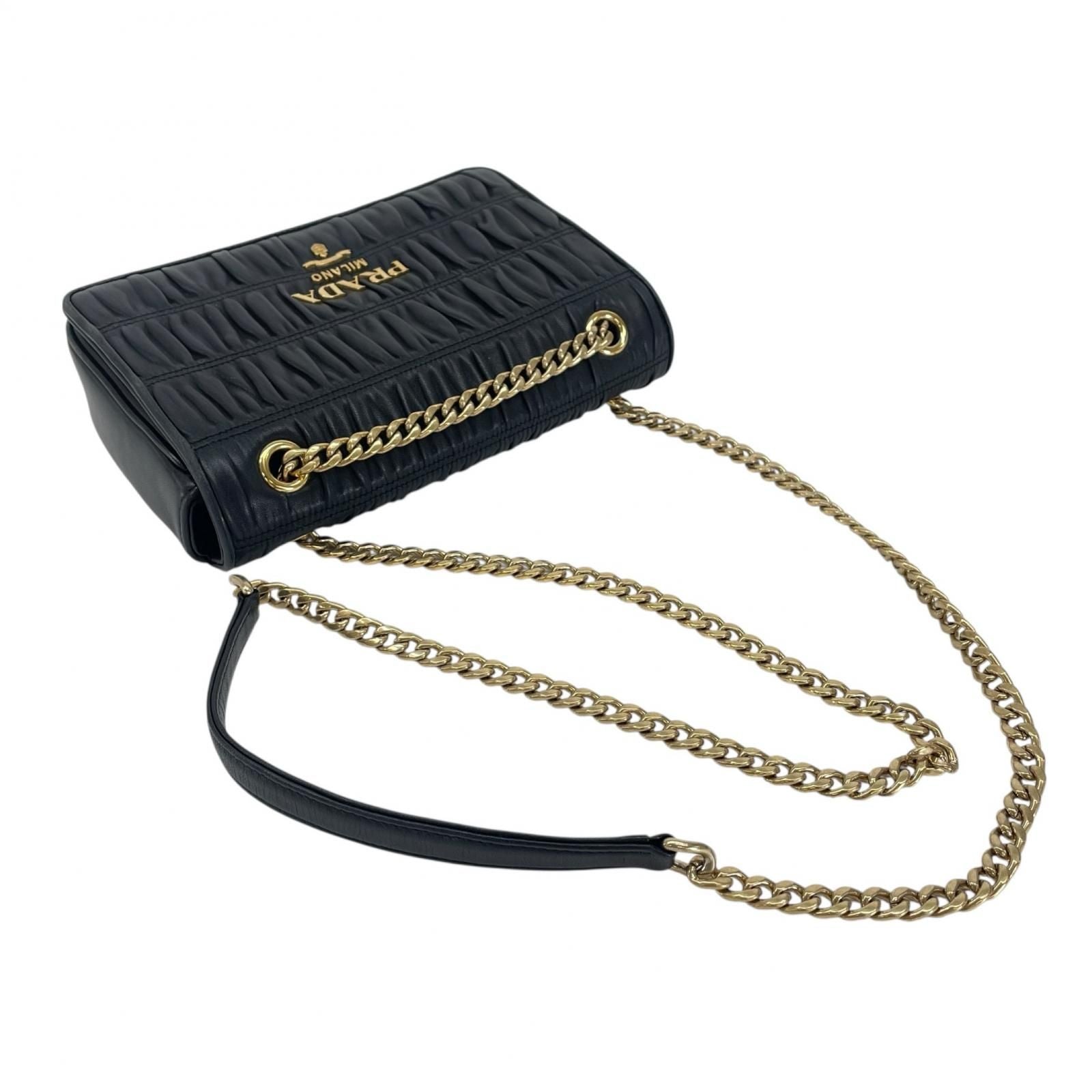 Prada Shoulder Bag Leather Black — view 5