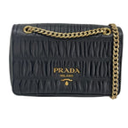 Prada Shoulder Bag Leather Black