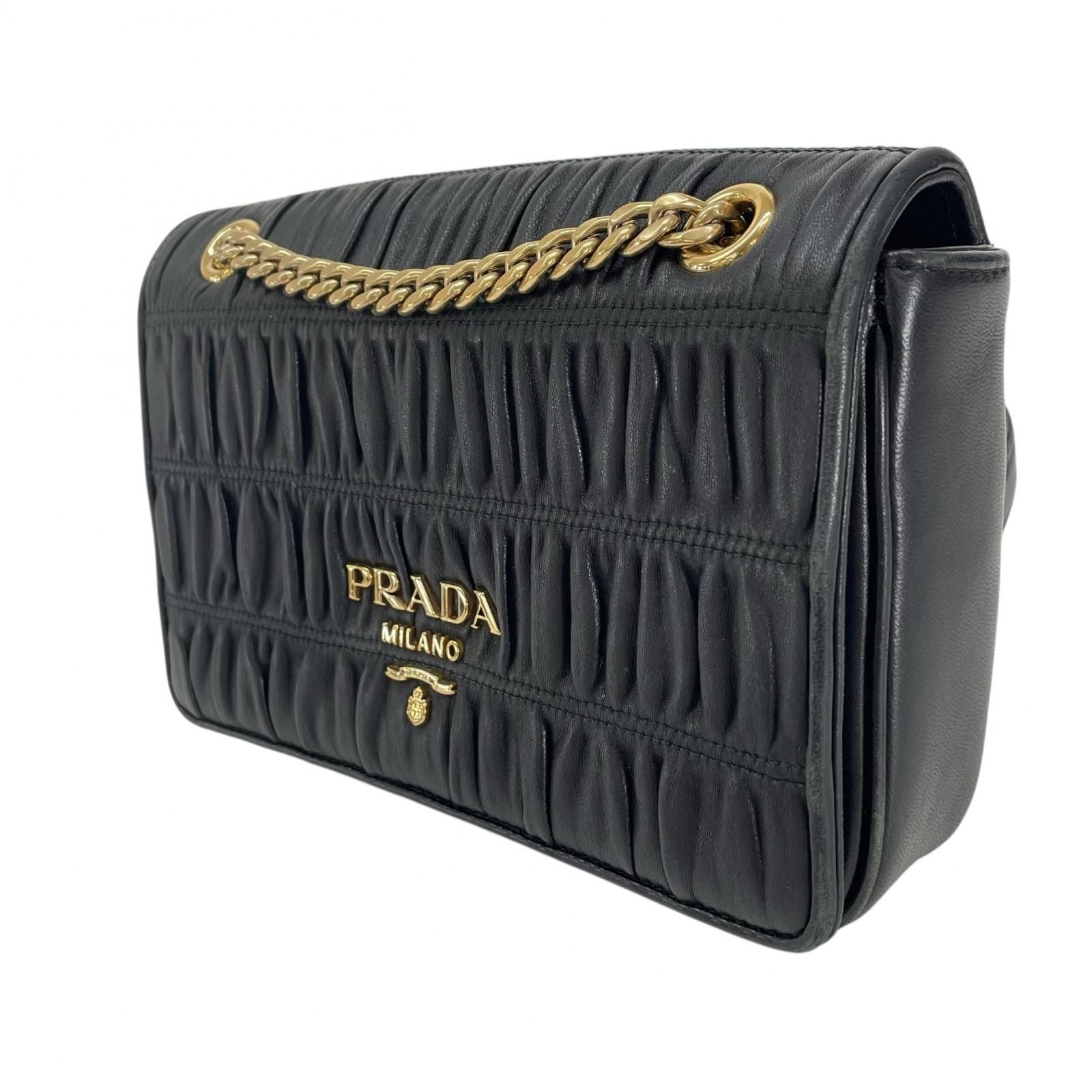 Prada Shoulder Bag Leather Black — view 2