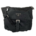 Prada Triangle Logo Shoulder Bag Nylon Black